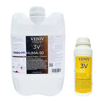 Veniv 3V Huma-50 %50 Organik Madde İçerikli Köklendirici ve Bitki Besleyici 20L + 3V Gold Sıvı Kükürt 1L